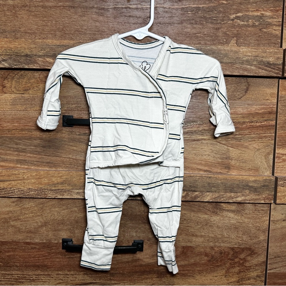 Bonsie Cream and Blue Striped Babywear